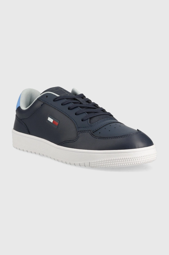 Kožené tenisky Tommy Jeans Tommy Jeans City Leather Cupsole tmavomodrá