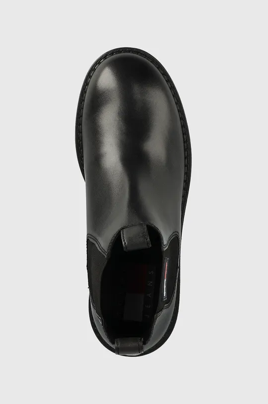 μαύρο Δερμάτινες μπότες τσέλσι Tommy Jeans Heritage Branding Chelsea Boot