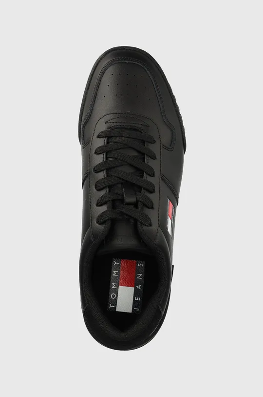 μαύρο Δερμάτινα αθλητικά παπούτσια Tommy Jeans Retro Leather Cupsole Tjm Ess