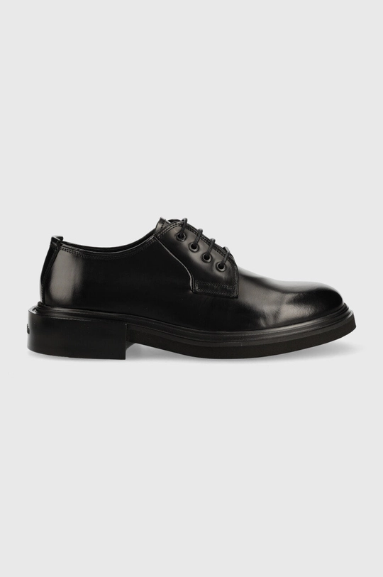 czarny Calvin Klein półbuty skórzane Lace Up Derby Męski