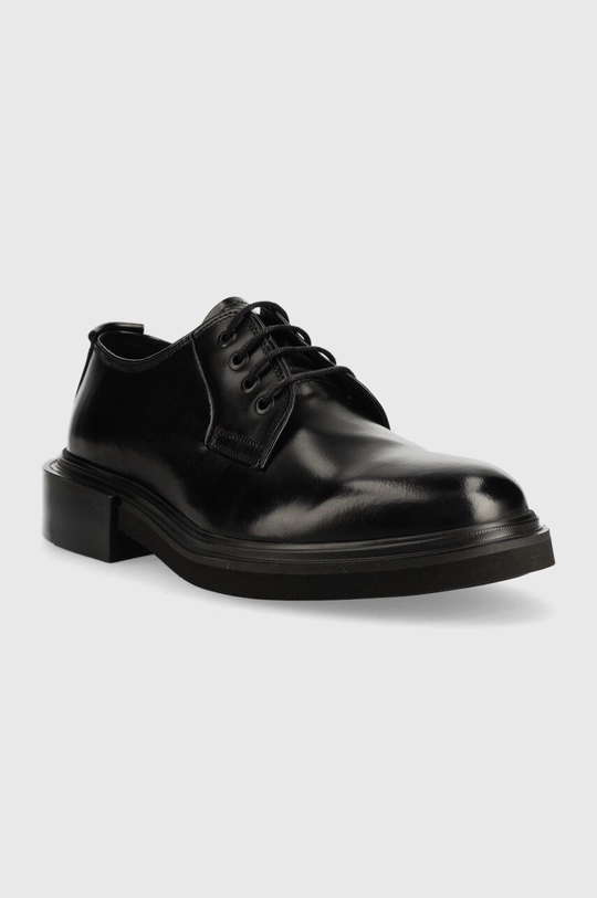 Calvin Klein półbuty skórzane Lace Up Derby czarny