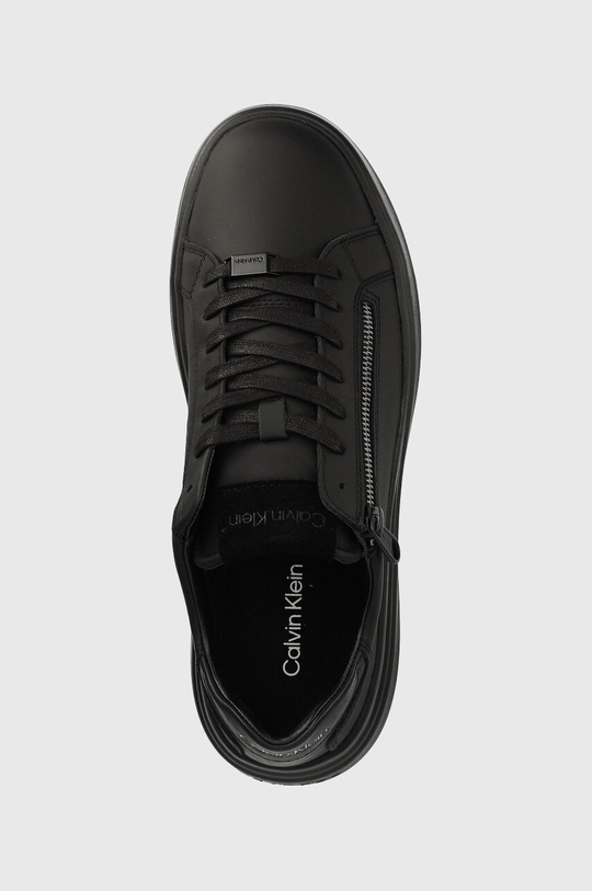 чорний Шкіряні кросівки Calvin Klein Low Top Lace Up Zip