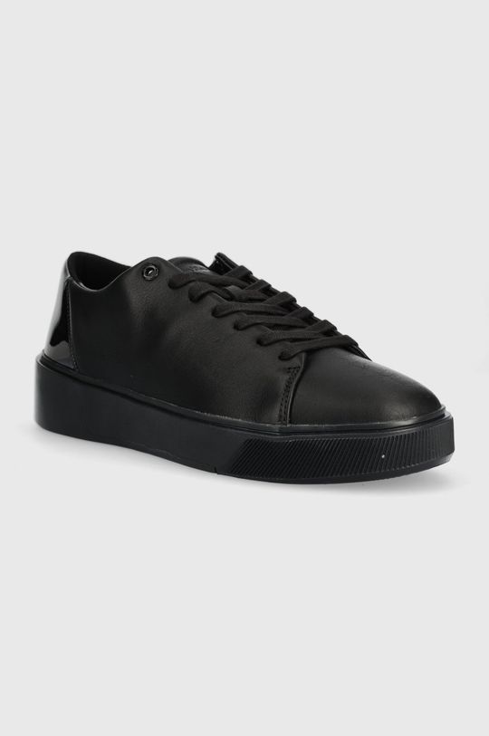 Calvin Klein sneakers din piele Low Top Lace Up Lth/br negru