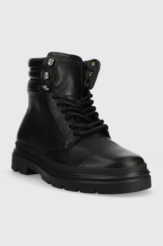 Кожаные ботинки Calvin Klein Combat Boot Pb Lth чёрный