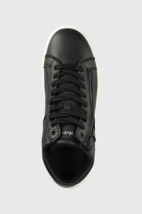 μαύρο Δερμάτινα αθλητικά παπούτσια Calvin Klein