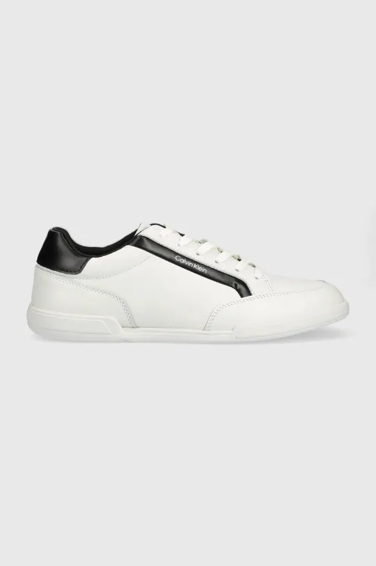 λευκό Δερμάτινα αθλητικά παπούτσια Calvin Klein Low Top Lace Up Lth Ανδρικά