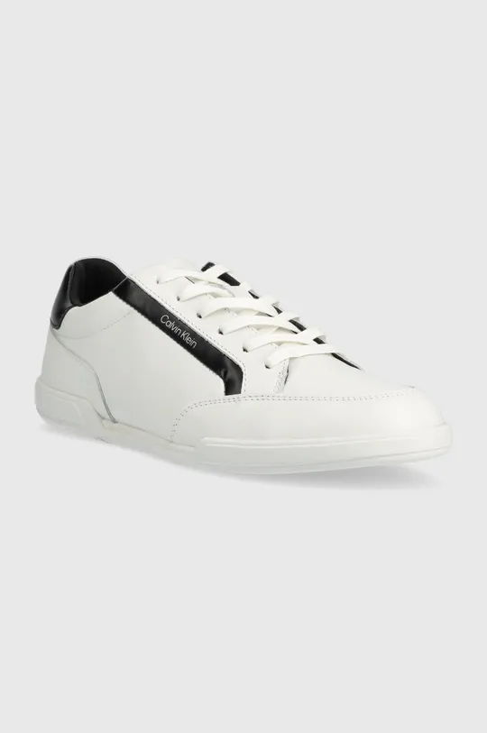 Δερμάτινα αθλητικά παπούτσια Calvin Klein Low Top Lace Up Lth λευκό