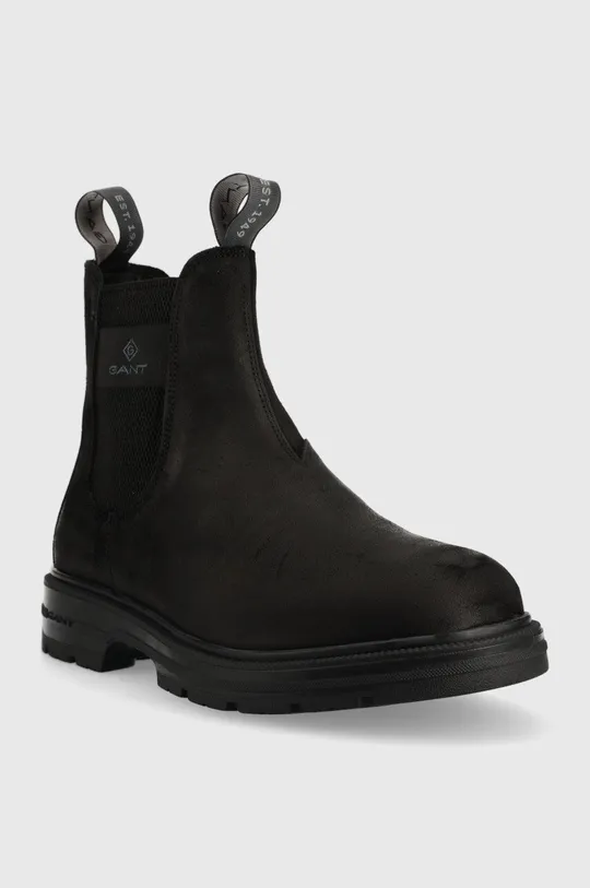 Gant magasszárú cipő velúrból Gretty fekete