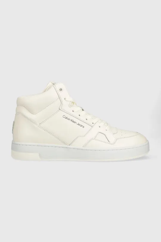 λευκό Δερμάτινα αθλητικά παπούτσια Calvin Klein Jeans Ανδρικά