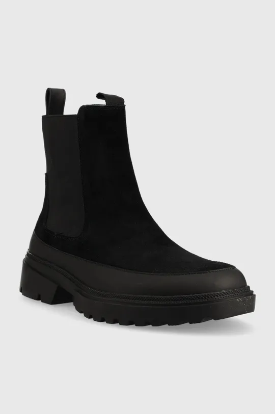 Σουέτ μπότες τσέλσι Calvin Klein Jeans Chunky Chelsea Boot μαύρο