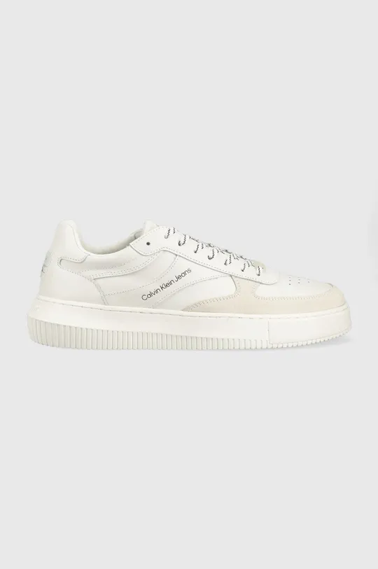 λευκό Δερμάτινα αθλητικά παπούτσια Calvin Klein Jeans Chunky Cupsole Gel Backtab Ανδρικά