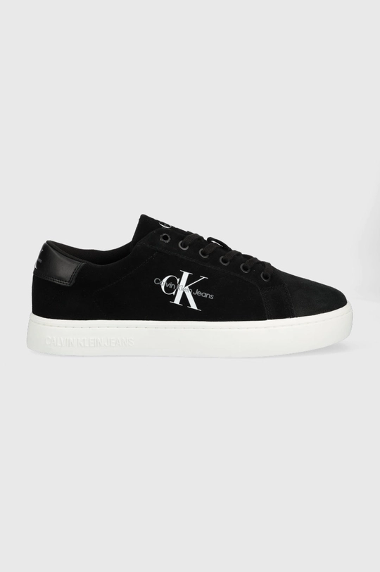 črna Superge iz semiša Calvin Klein Jeans Classic Cupsole Laceup Low Su Moški