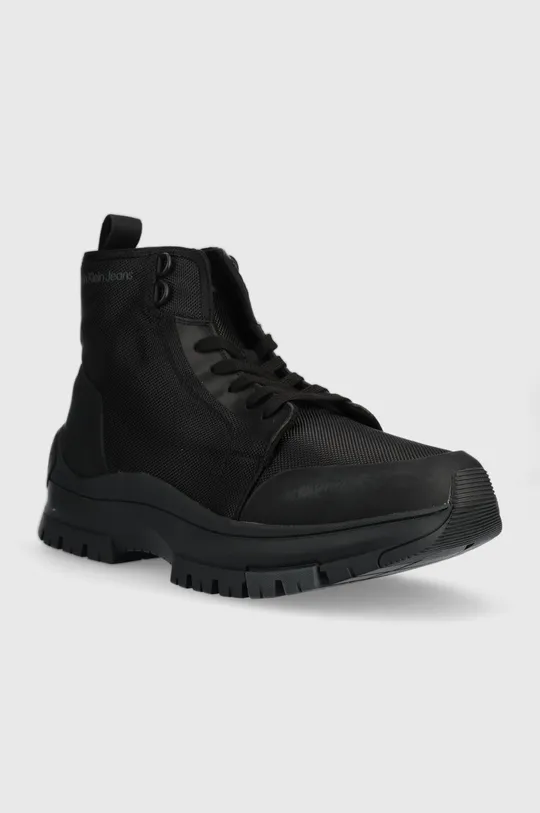 Čevlji Calvin Klein Jeans Hiking Laceup Boot črna