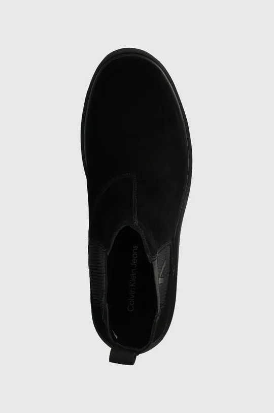 чорний Замшеві черевики Calvin Klein Jeans Lug Mid Chelsea Boot