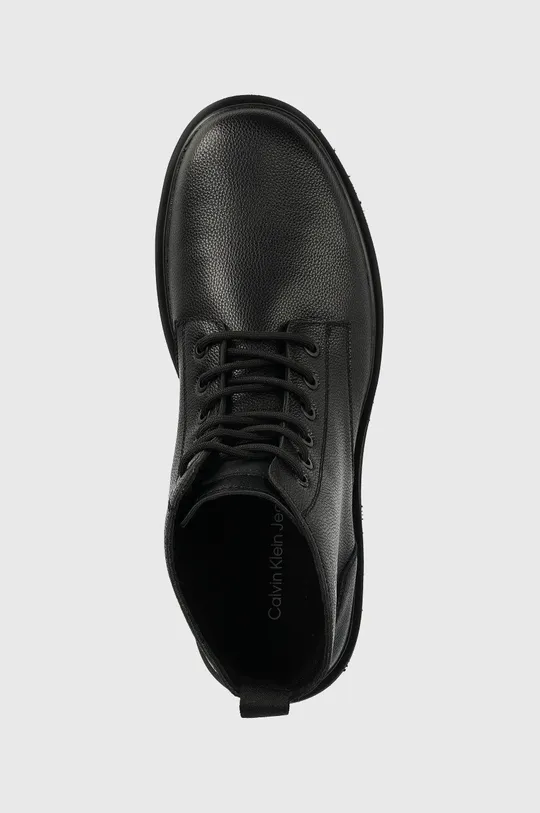 μαύρο Δερμάτινα παπούτσια Calvin Klein Jeans Lug Mid Laceup Boot