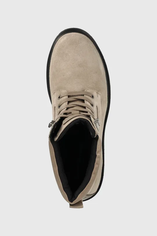 hnedá Semišové členkové topánky Calvin Klein Jeans Lug Mid Laceup Boot Hike