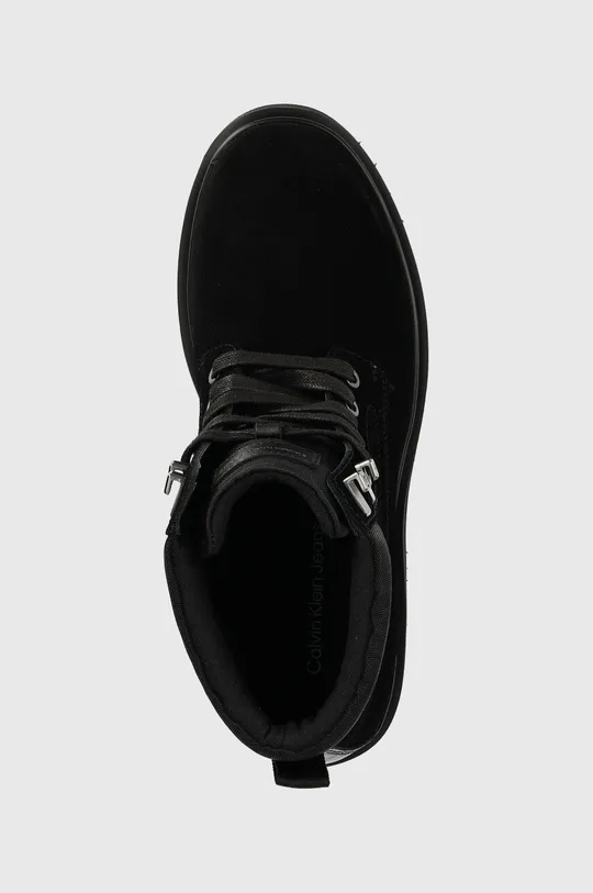 μαύρο Μπότες πεζοπορίας από σουέτ Calvin Klein Jeans Lug Mid Laceup Boot Hike