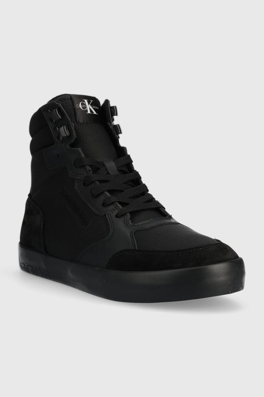 Sneakers boty Calvin Klein Jeans Vulcanized Laceup Mid černá