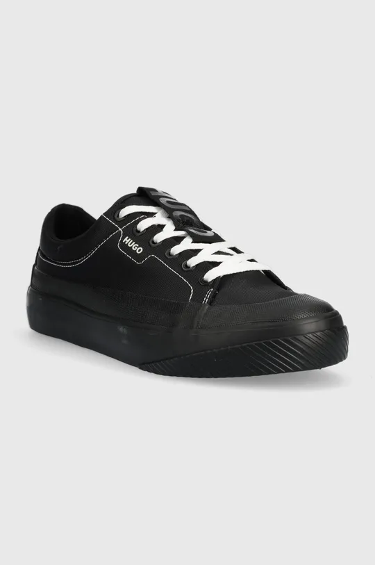 Πάνινα παπούτσια HUGO Dyer Tenn μαύρο