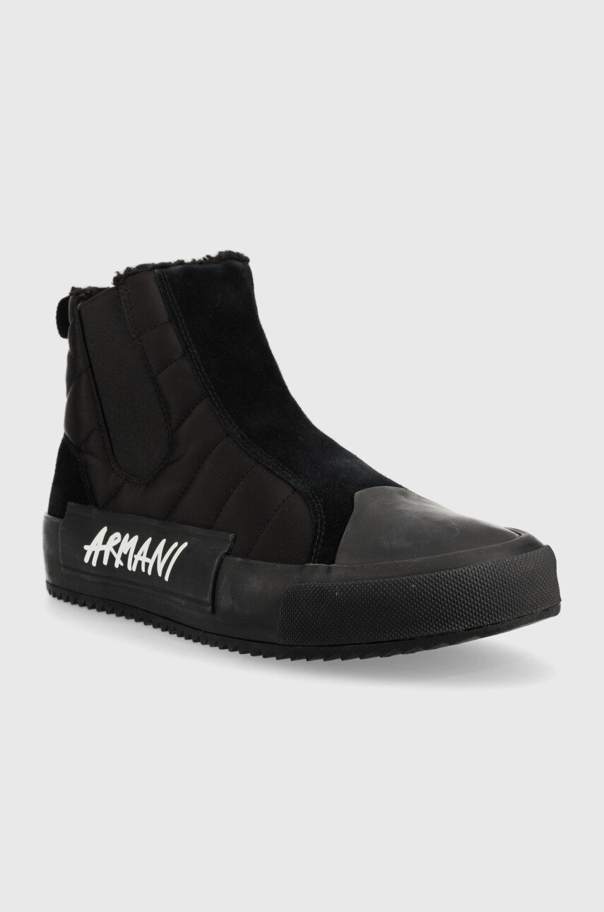 Кеды Armani Exchange мужские цвет чёрный | ANSWEAR.ua