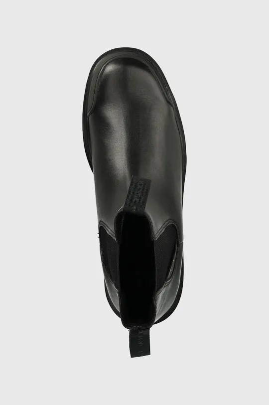 μαύρο Δερμάτινες μπότες τσέλσι Armani Exchange