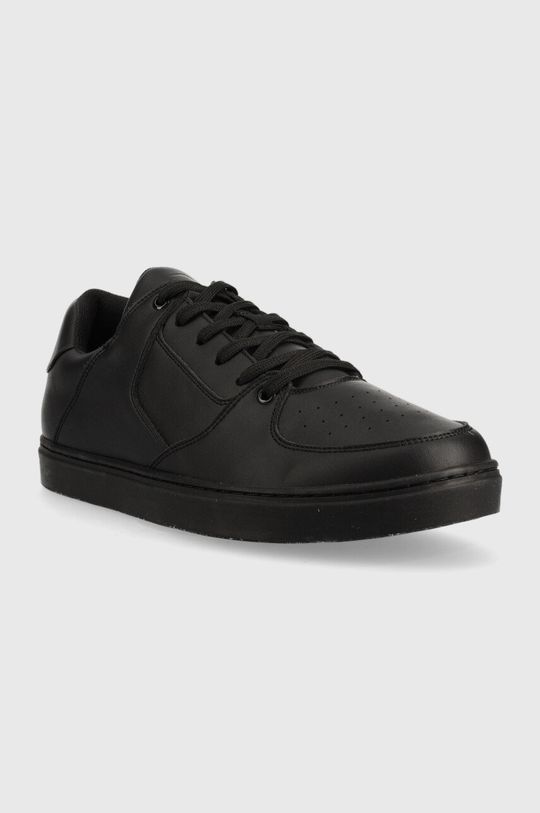 Kožené sneakers boty Trussardi Perlite Basket Low černá