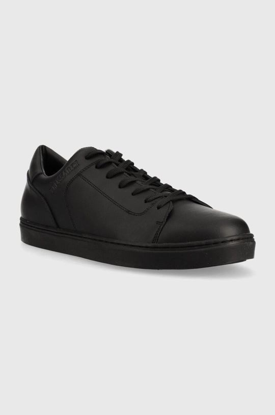 Trussardi sneakersy skórzane Perlite Cupsole czarny