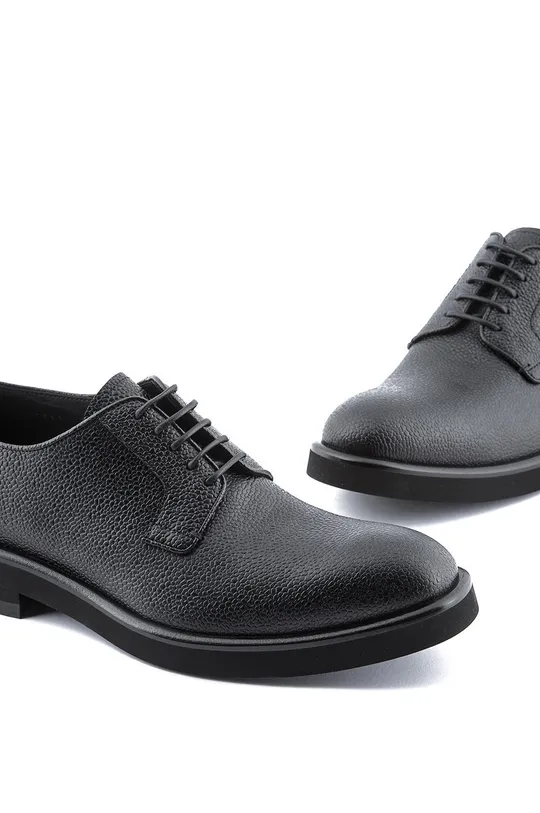 μαύρο Emporio Armani δερμάτινα κλειστά παπούτσια