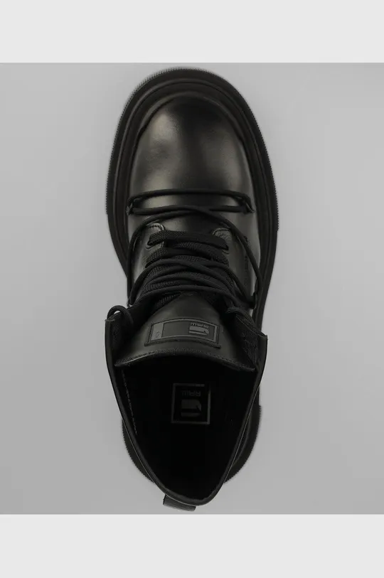 μαύρο Δερμάτινες μπότες πεζοπορίας G-Star Raw Lintell Cos
