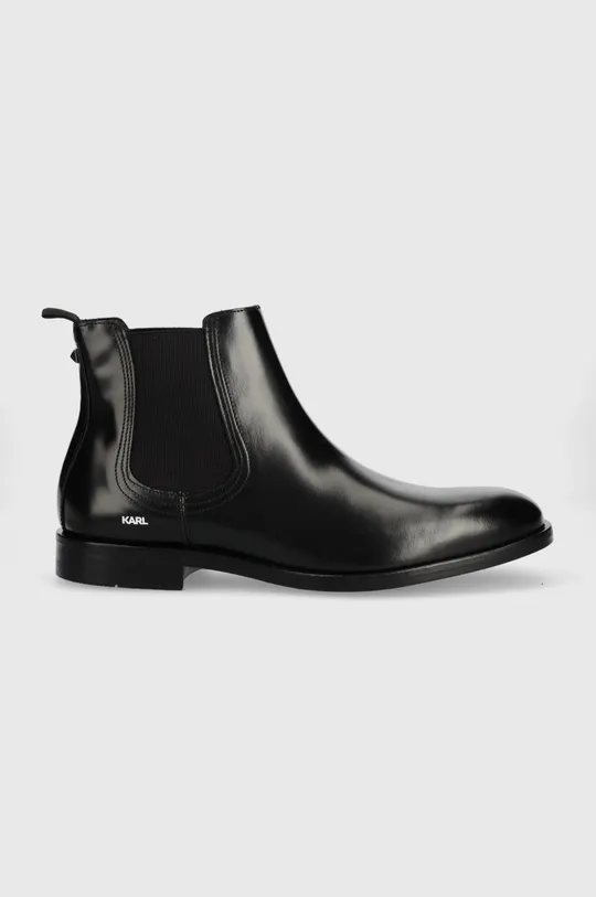 čierna Kožené topánky chelsea Karl Lagerfeld URANO  Pánsky