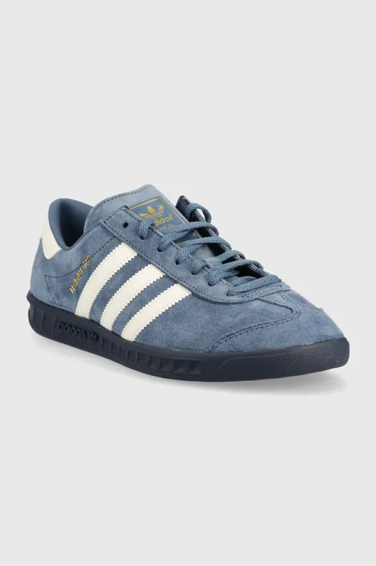 Σουέτ αθλητικά παπούτσια adidas Originals Hamburg μπλε