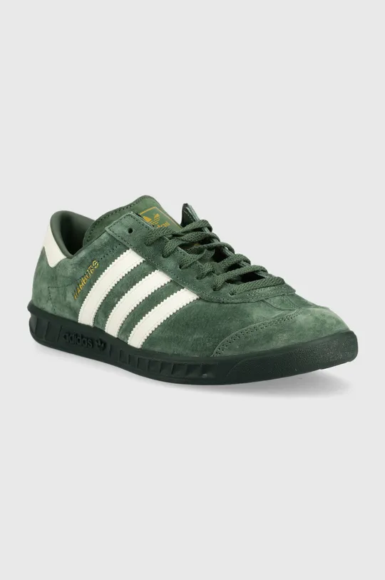 Σουέτ αθλητικά παπούτσια adidas Originals HAMBURG πράσινο