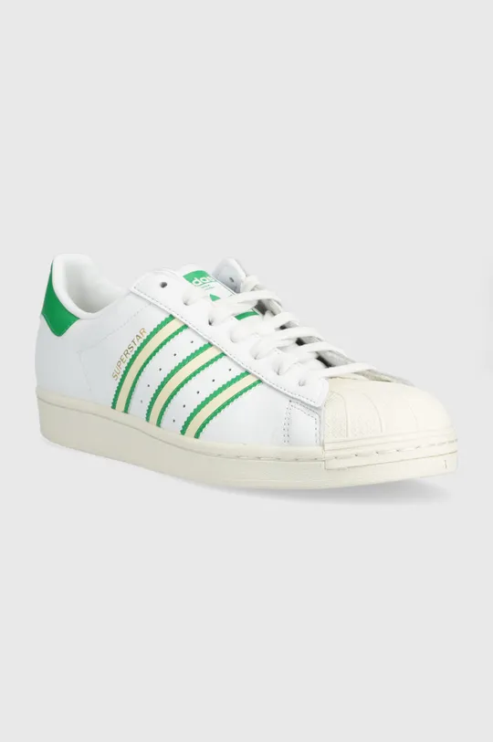 Δερμάτινα αθλητικά παπούτσια adidas Originals Superstar λευκό