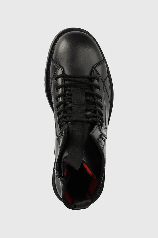 čierna Kožené topánky HUGO