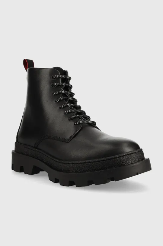 Δερμάτινες μπότες πεζοπορίας HUGO Graham μαύρο