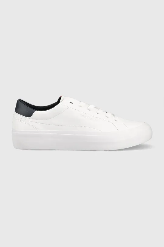 λευκό Δερμάτινα αθλητικά παπούτσια Tommy Hilfiger Ανδρικά