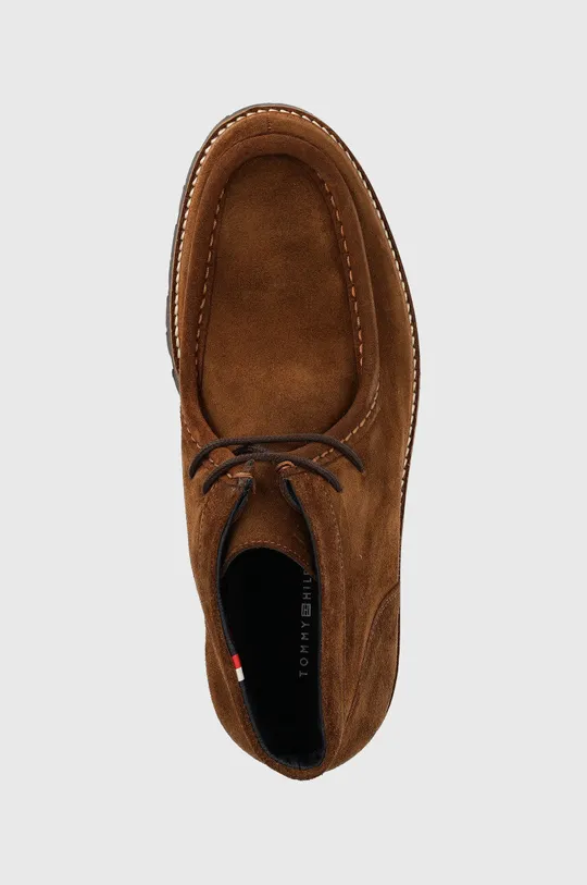 hnedá Semišové topánky Tommy Hilfiger