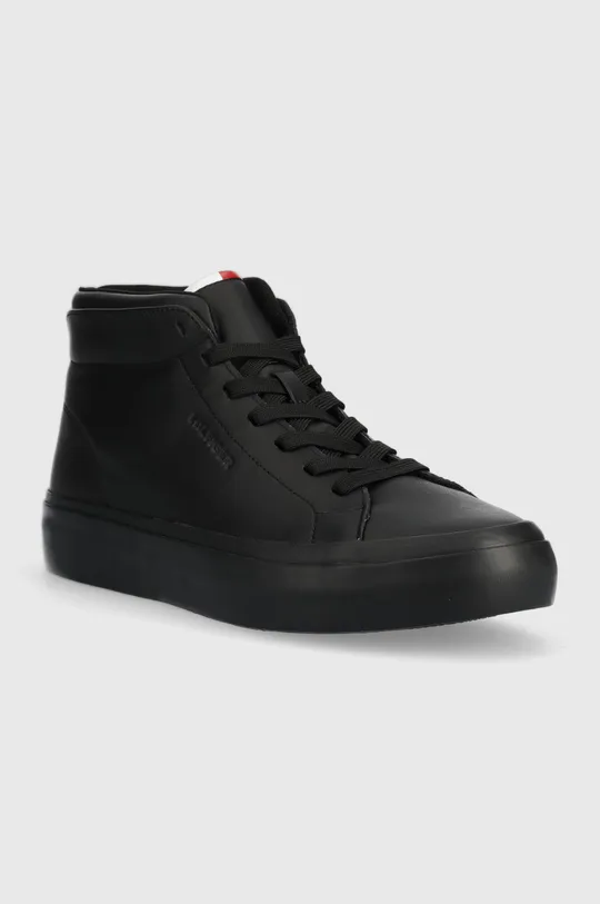 Кожаные кроссовки Tommy Hilfiger чёрный