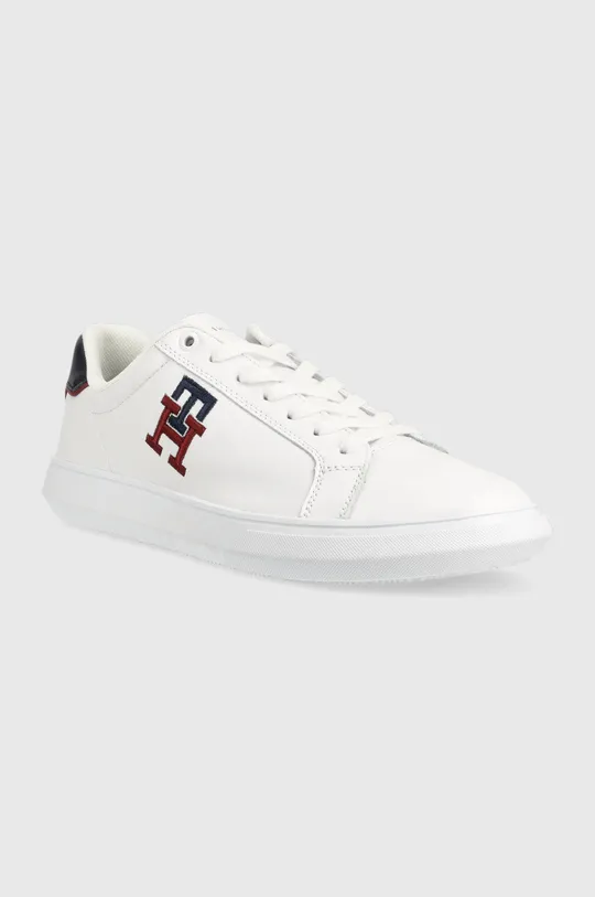 Δερμάτινα αθλητικά παπούτσια Tommy Hilfiger λευκό