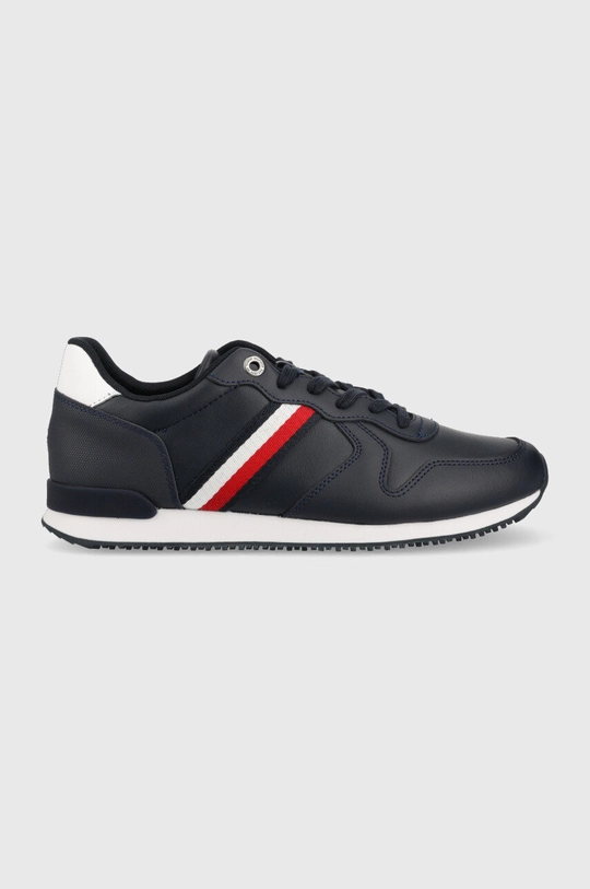 granatowy Tommy Hilfiger sneakersy skórzane Męski