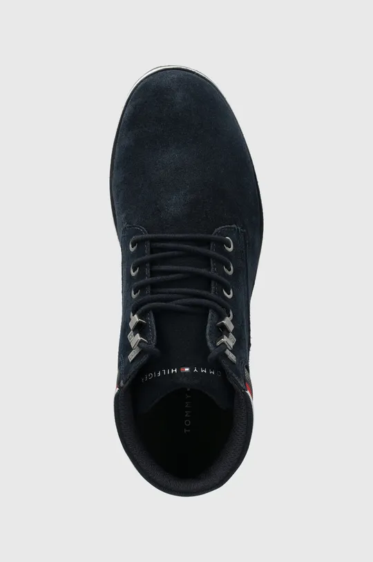 σκούρο μπλε Δερμάτινα παπούτσια Tommy Hilfiger