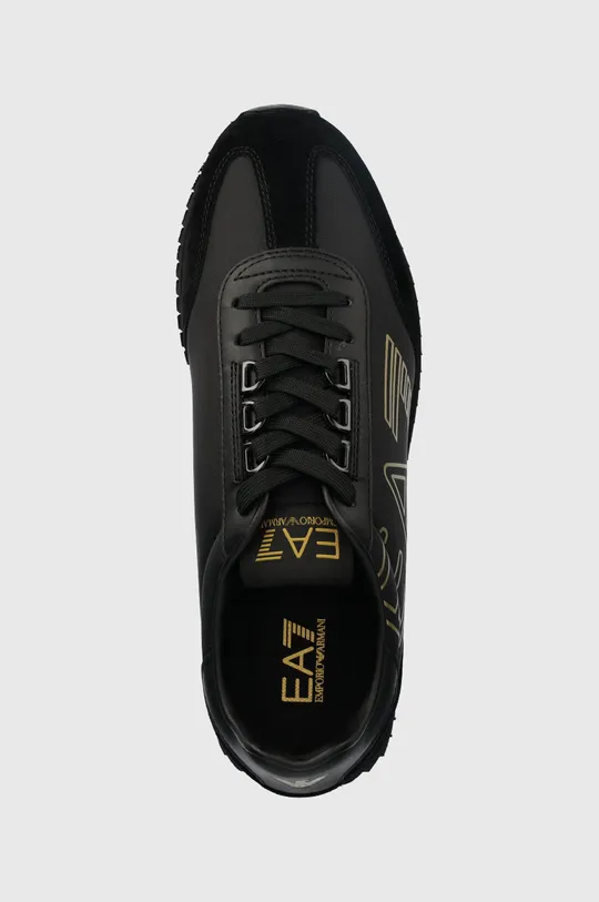 czarny EA7 Emporio Armani sneakersy skórzane Vintage