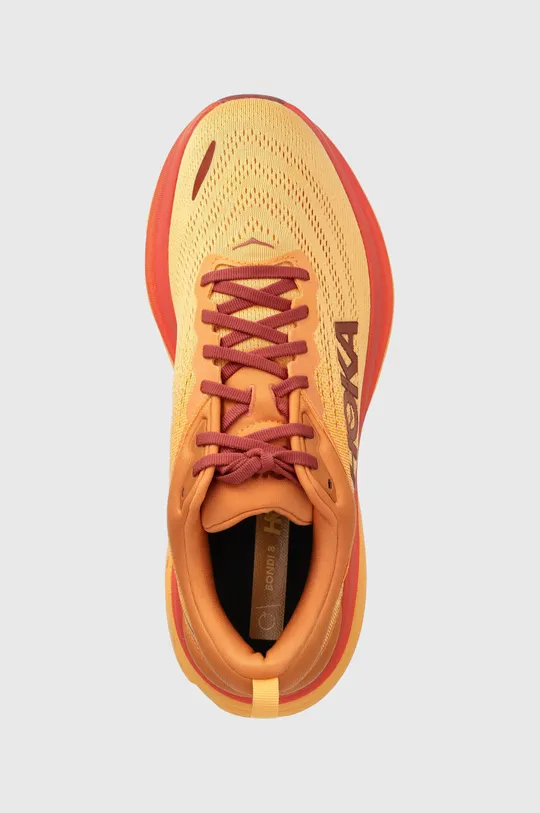 orange Hoka One One running shoes Bondi 8