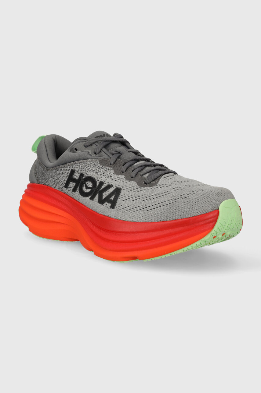 Hoka one one running shoes bondi 8 gray color at prm us