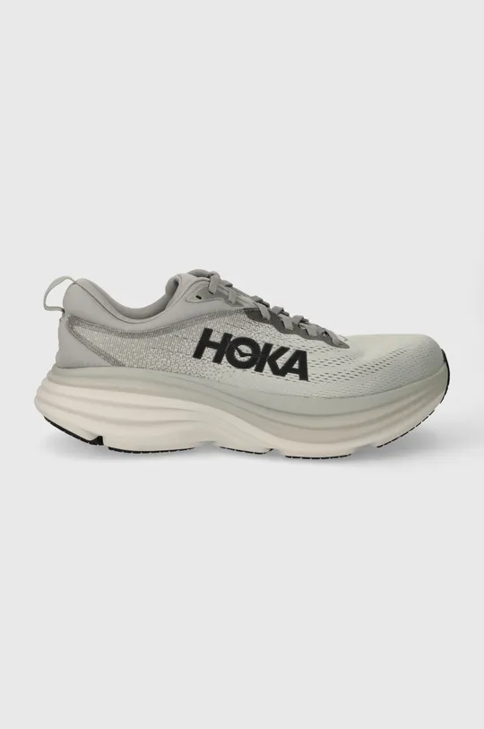 gray Hoka One One running shoes Bondi 8 Men’s