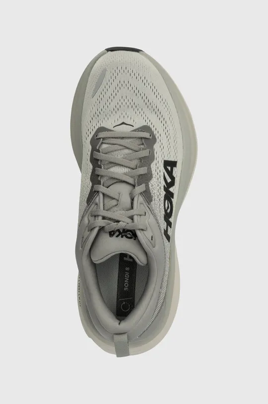gray Hoka One One running shoes Bondi 8