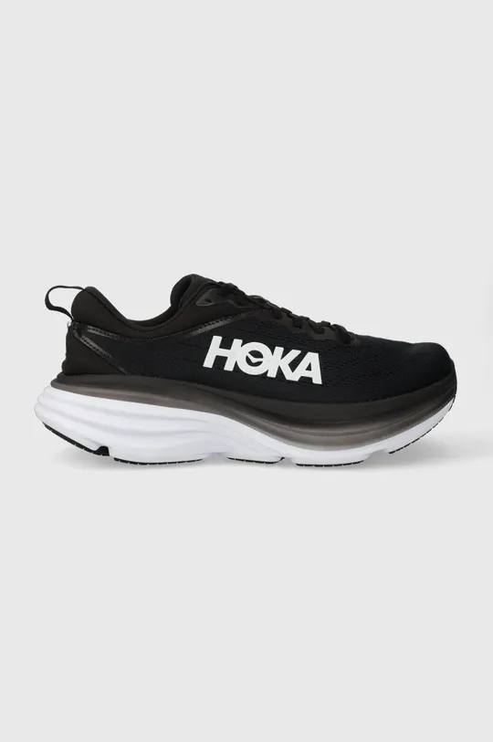 black Hoka running shoes Bondi 8 Men’s