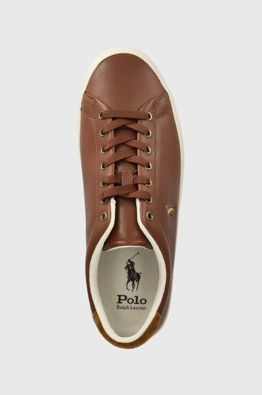 brązowy Polo Ralph Lauren sneakersy skórzane Longwood