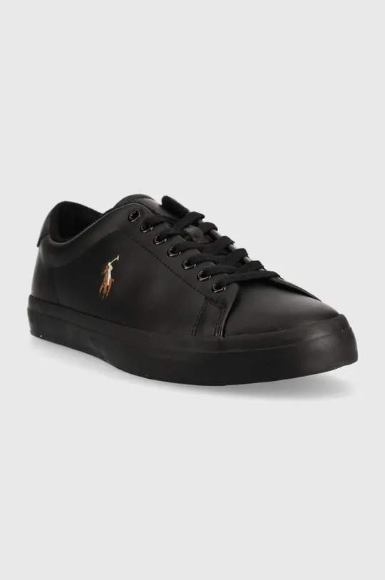 Δερμάτινα αθλητικά παπούτσια Polo Ralph Lauren μαύρο