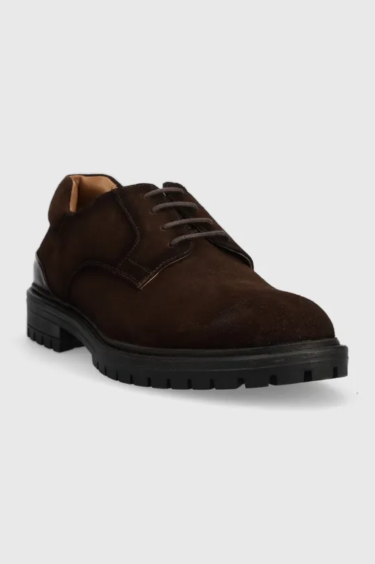 Замшеві туфлі Pepe Jeans Ned Shoe Sport коричневий